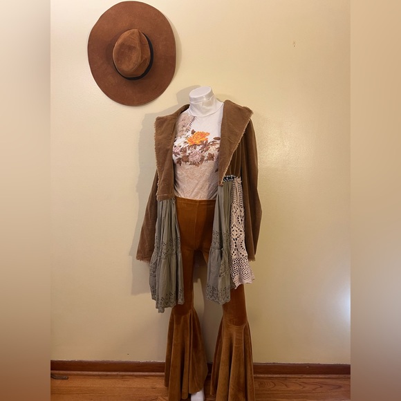 Mother Hustler Big A$$ Bell Bottom Velvet Pants - Picture 1 of 12